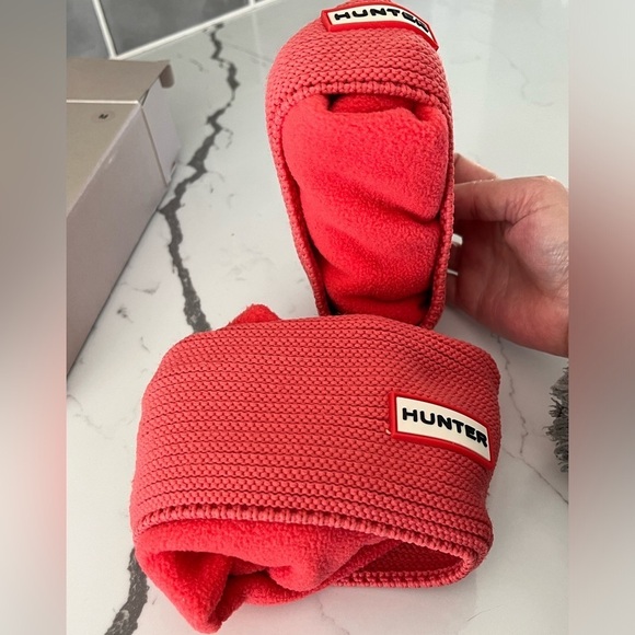 New Hunter Women’s Tall Boot Socks Size Medium Bright Coral - Picture 2 of 5